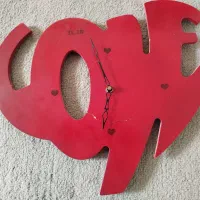 ساعت دیواری طرح love|ساعت دیواری و تزئینی|شاهین‌شهر, شهرک منازل چوبی|دیوار