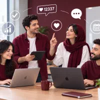 ادمین و تولید محتوا با تیم حرفه‌ای