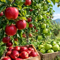 فروش سیب قرمز و سبز باغی