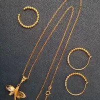 پلاک و زنجیر و گوشواره و انگشتر طلا