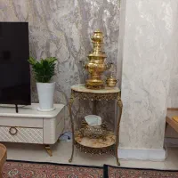 سرویس سماور سنگین وزن مهردار با میز برنج