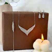 ساعت نقره و ست نقره جدید نگین دار مجلسی ce-n197|بدلیجات|تبریز, |دیوار