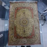 فرش دست بافت تمام ابریشم به ابعاد ۱ در ۱.۵|فرش|قم, زنبیل آباد|دیوار