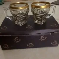 استکان لب طلایی دودی