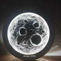 ساعت دیواری ورومیزی طرح ماه|ساعت دیواری و تزئینی|آبادان, |دیوار