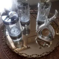سینی آینه ای و بانکه های شیشه ای|ظروف سرو و پذیرایی|تهران, جی|دیوار
