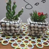 گلدان منیاتوری با خمیر فرانسوی