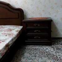 سرویس خواب دونفره چوبی همراه تشک فنری استاندارد|تخت و سرویس خواب|کرمانشاه, |دیوار