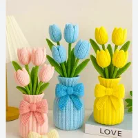 دسته گل های بافتنی