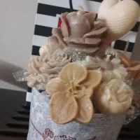 سبد گل شمع
