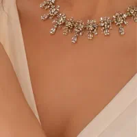 سرویس جواهری نقره با آبکاری طلای سفید
