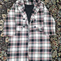 پالتو چهار خانه ای آستردار