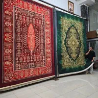 فرش کارخانه ای &+ طرح نسترن - حاشیه دار