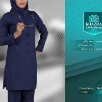 ست مانتو زنانه( مانتو- شلوار- مقنعه) 5 رنگ