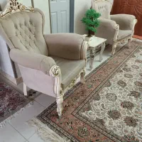 مبلمان ۷ نفره چوب راش با میز نهارخوری