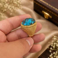 انگشتر فیروزه نیشابور اصل دست ساز خوشنما