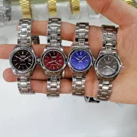 ساعت زنانه و دخترانه کاسیو نقره ای استیل صفحه گرد