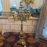 ایینه شمعدان برنجی قدیمی|صنایع دستی و سایر لوازم تزئینی|قم, آذر (نکویی)|دیوار