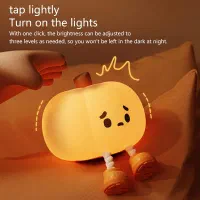 چراغ خواب سیلیکونی کدو اباژور سیلیکونی کدو ضربه ای|چراغ خواب و آباژور|شیراز, بازار|دیوار