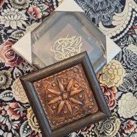 دیوار آویز چوبی و مسی