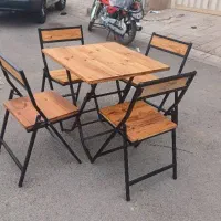 صندلی ومیز چوبی طرح پارسا کد۷۴