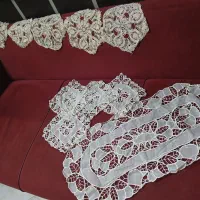 رومیزی قدیمی  دست بافت