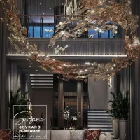 نور خطی لاین نوری لاینر چراغ خطی لوستر لابی مدرن