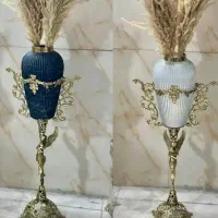 گلدان های کنار سالنی ترکیب برنز و کریستال|صنایع دستی و سایر لوازم تزئینی|قم, شهرک توانیر|دیوار