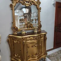 آینه کنسول طلایی