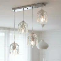 لوستر خطی لاینر آویز کریستالی باکارات در سه رنگ