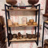 شلف دیواری چوب و فلز|کتابخانه، شلف، قفسه‌های دیواری|بروجرد, |دیوار