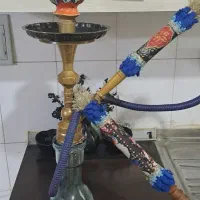قلیون تنه برنجی و قلیون چوبی
