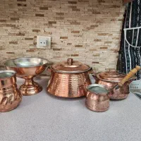۲قابلمه + آجیل خوری + پارچ + شیرجوش