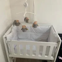 تخت کنارمادرتمیزتازه چندماه خریدم|تخت و صندلی بچه|چابکسر, |دیوار