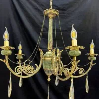 لوستر کلاسیک مدرن سنگ برنز|لوستر و چراغ آویز|تبریز, |دیوار