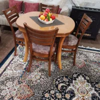 میز و صندلی ناهارخوری 4نفره چوب راش نونو|میز و صندلی غذاخوری|شیراز, صاحب الزمان|دیوار