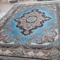 فرش ۱۲متری آبی فیروزه ای