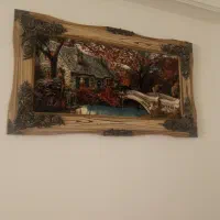 ساعت ایستاده. لوستر سه شاخه. تابلو فرش|لوستر و چراغ آویز|گلپایگان, |دیوار