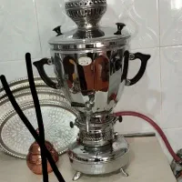 سماور ۶لیتری دو لوکس عتیقه تمام برنج خیلی قدیمی