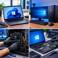 خدمات تعمیرات کامپیوتر کیس لپتاب نصب ویندوز در محل