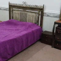 سرویس خواب فلزی دو نفره|تخت و سرویس خواب|آبپخش, |دیوار