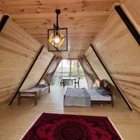 کلبه سویسی پالم|اجارهٔ کوتاهمدت ویلا و باغ|قائمشهر, |دیوار