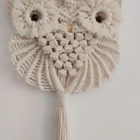 دیوار کوب جغد مکرومه