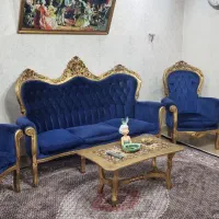 مبل سلطنتی ۹ نفره چوب راش به همراه جلو میزی سلامت