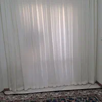 پرده حریر شیری کاملا نو|پرده، رانر، رومیزی|تهران, مینابی|دیوار