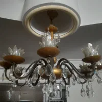 ۲ عدد لوستر درحدنو بزرگ ۱۰ شاخه برنج|لوستر و چراغ آویز|شاندیز, |دیوار