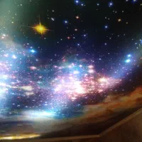 سقف کشسان کهکشان با رقص نور کنترلی و لاکر مشکی