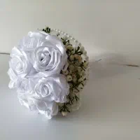 دسته گل روبانی