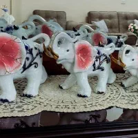 مجسمه چینی فیل سه عددی