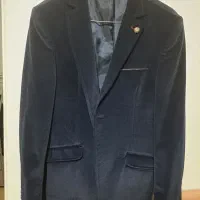 کت تک مخمل اصل ترک سایز ۴۸ سرمه ای